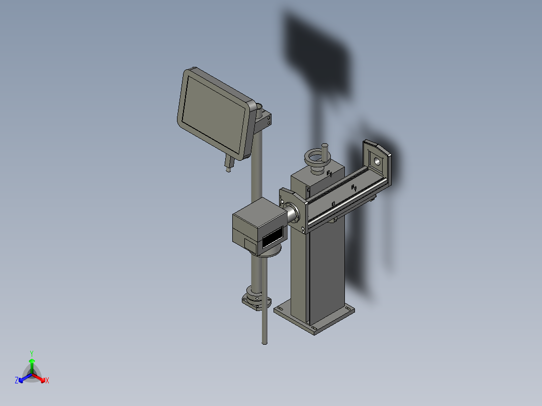 2018SOLIDWORKS1700Z激光机安装机构正等轴测图