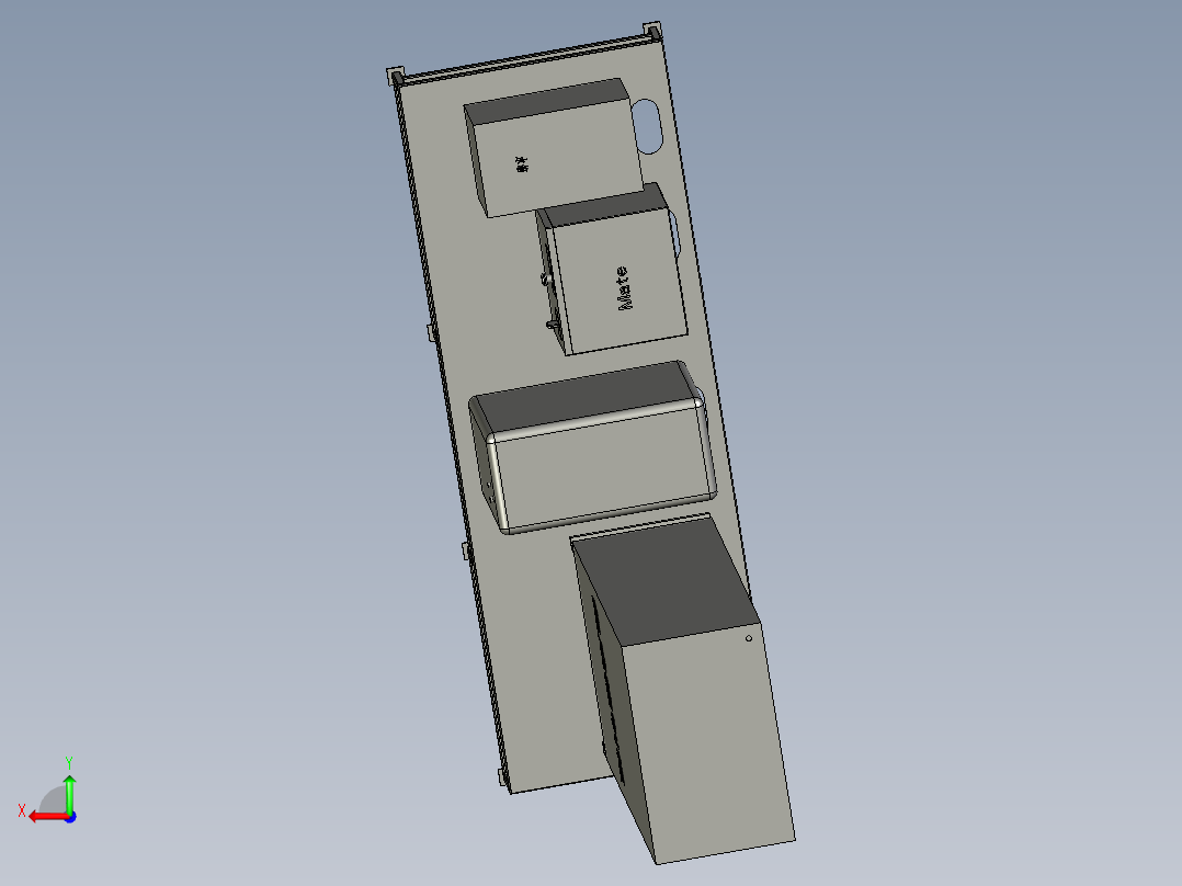 柜体组件后视图
