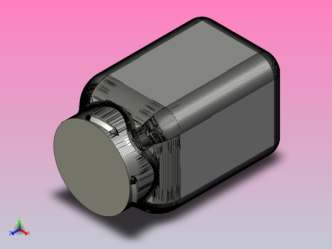 容器+盖子正等轴测图