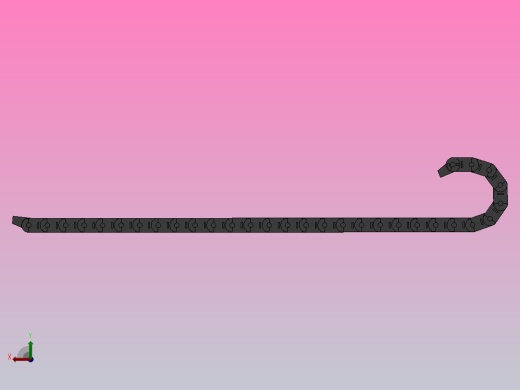 弯曲半径75内高25两侧打开型DB封闭式拖链_DMD25CDBA-25-77-75R-30后视缩略图