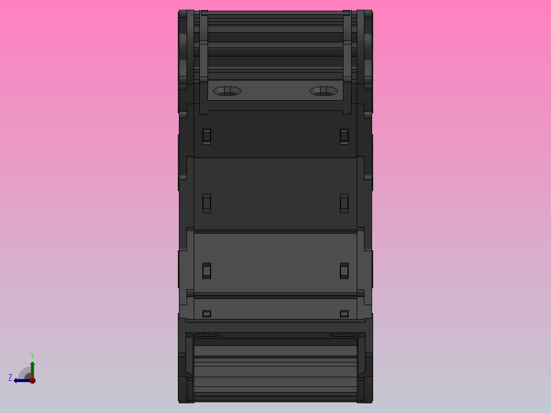 弯曲半径75内高25两侧打开型DB封闭式拖链_DMD25CDBA-25-77-75R-30右视图