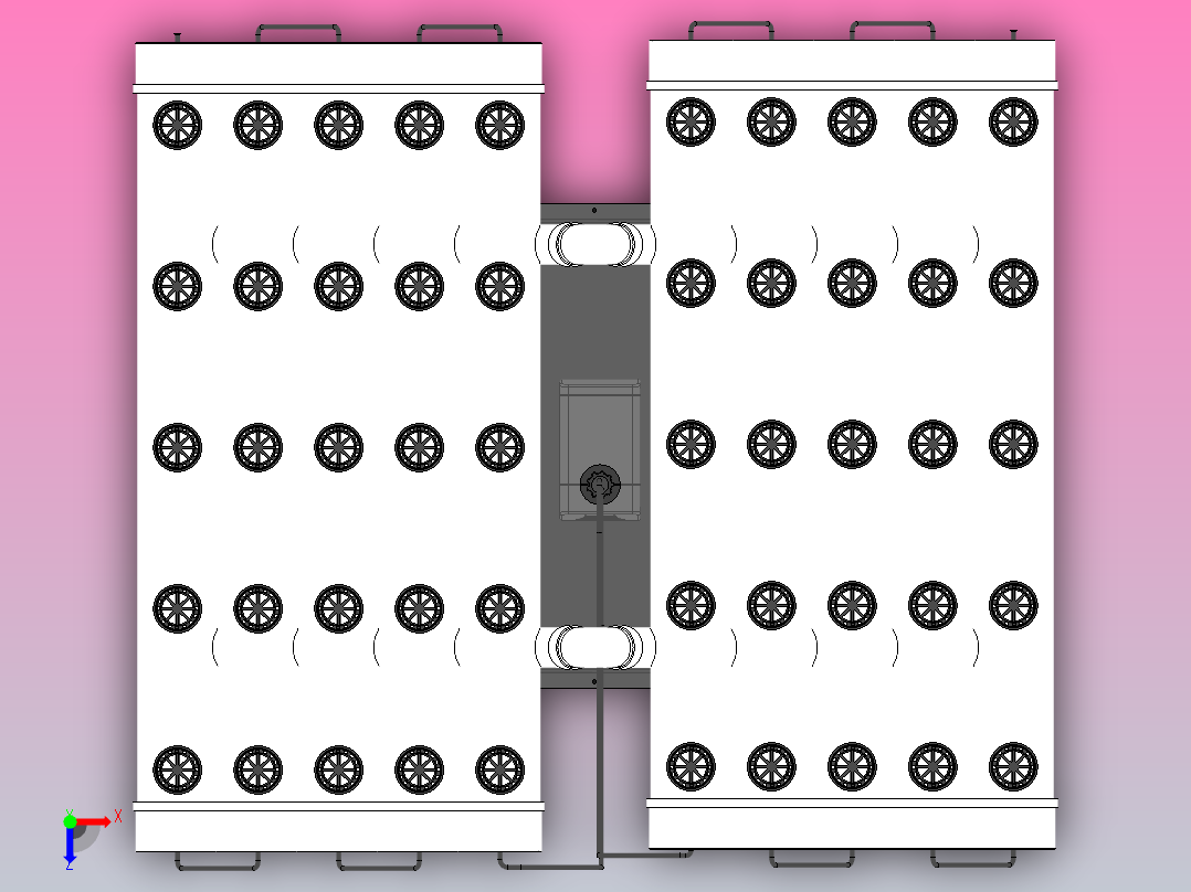 微型水压气动花园俯视图
