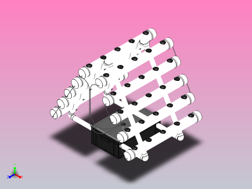 微型水压气动花园正等轴测缩略图