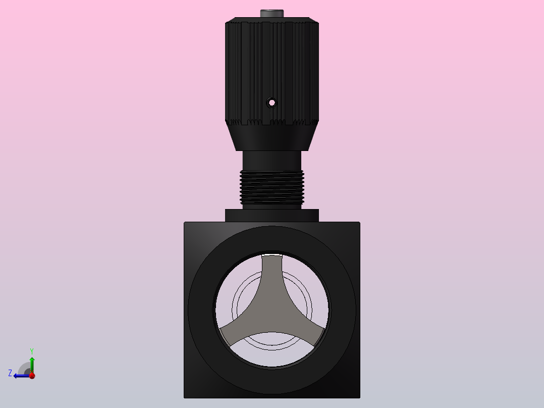 DRV40 单向节流截止阀右视图