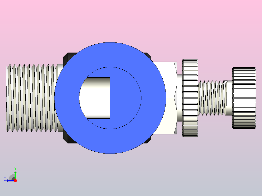 ISC 节流阀标准型[ISC12-02(B)]右视图