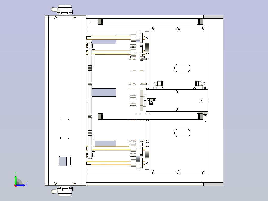 导通测试治具模型3D图纸左视图