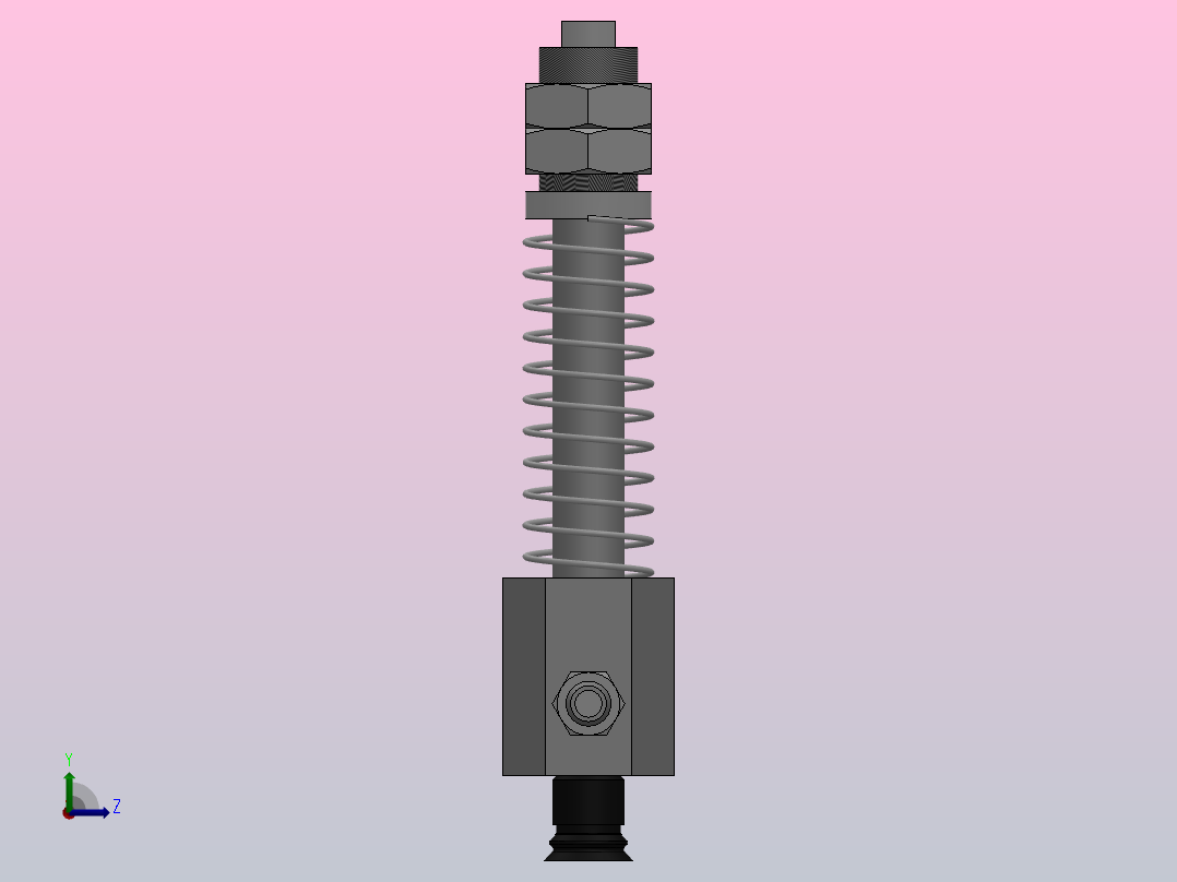 PJYS(φ10~φ50)双层横向真空吸盘[PJYS-10-20-N]左视图