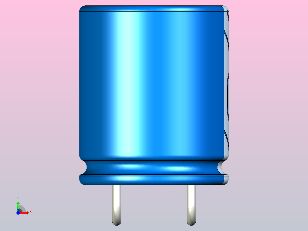 电容器ElCapLA-5.0-10x12前视图