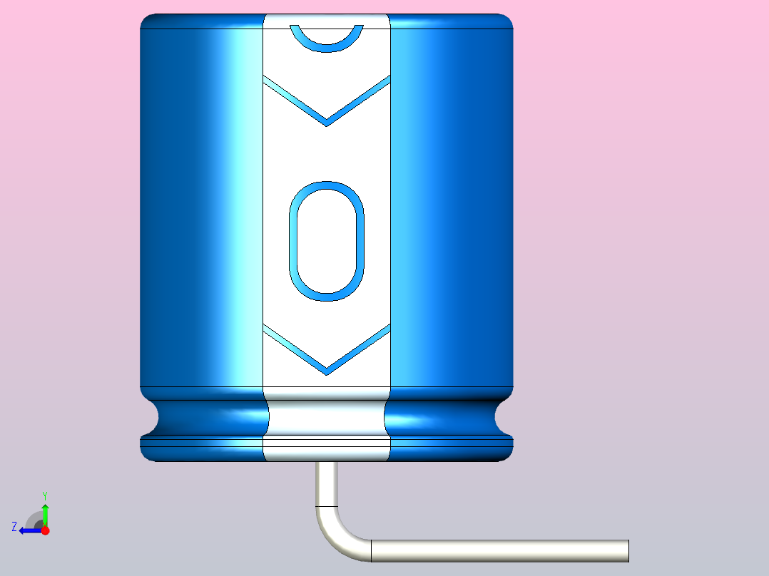 电容器ElCapLA-5.0-10x12右视图