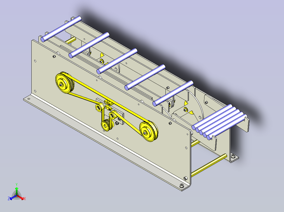一种偏心轴提升转移机构3D图纸主视图