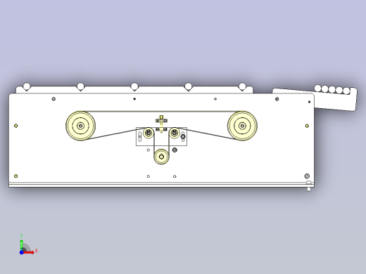 一种偏心轴提升转移机构3D图纸前视缩略图