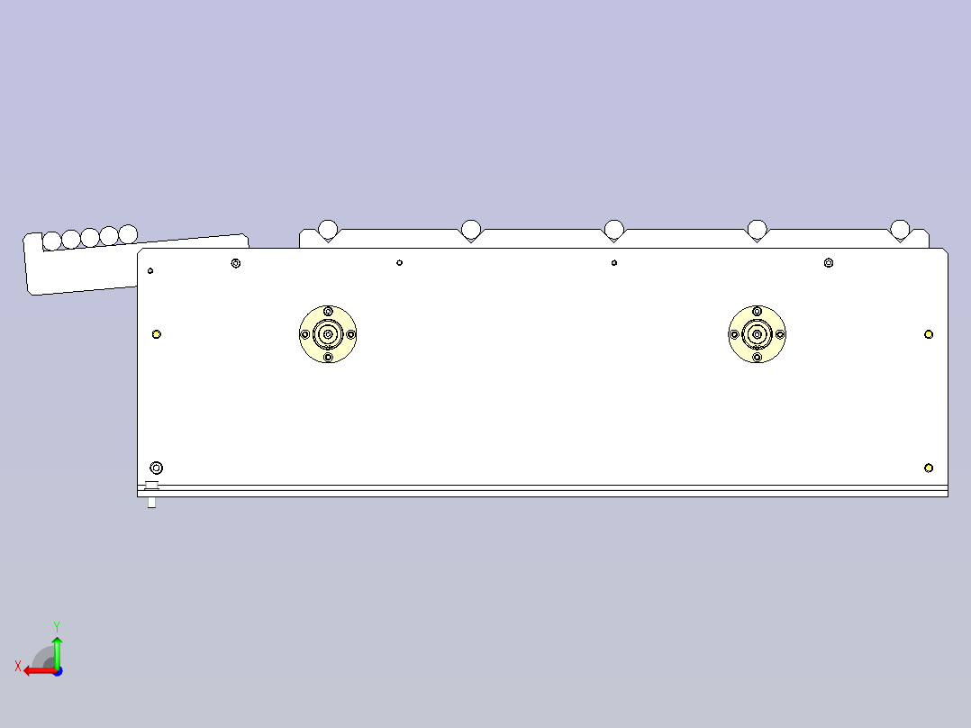 一种偏心轴提升转移机构3D图纸后视图
