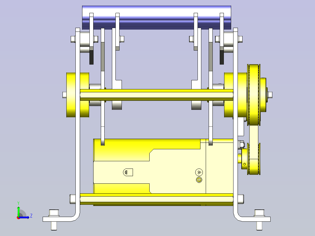 一种偏心轴提升转移机构3D图纸左视图