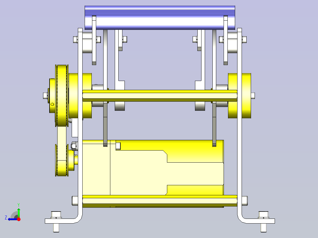 一种偏心轴提升转移机构3D图纸右视图