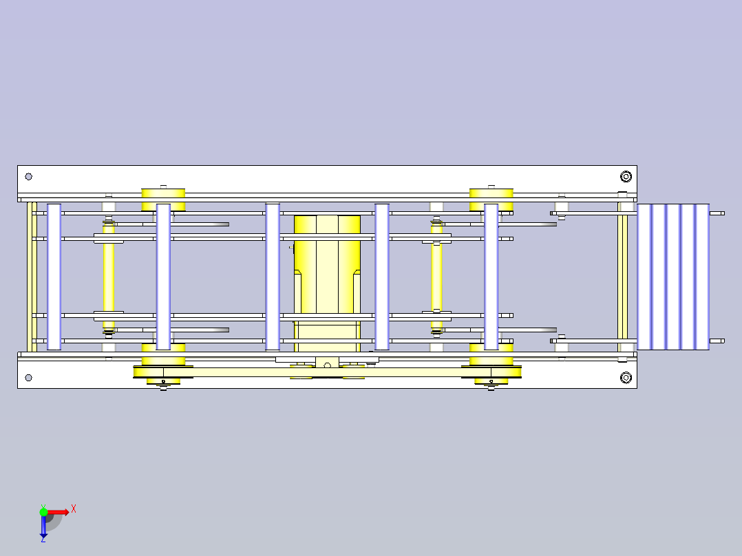 一种偏心轴提升转移机构3D图纸俯视图