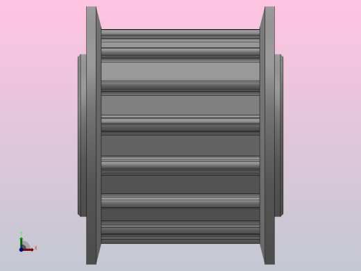 标准型梯形齿同步带轮AT5型_SAT5HC-15-15-dc6-A前视缩略图