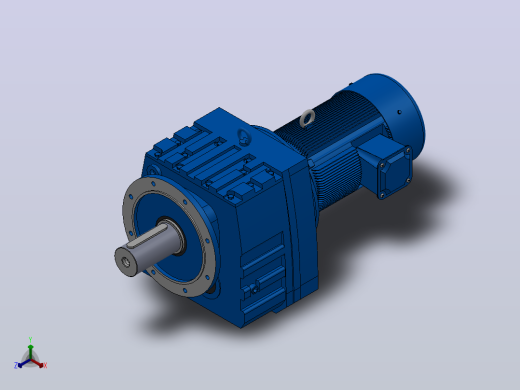 RF147法兰轴伸式安装斜齿轮减速机RF147-Y15-4P-160L-M1-0°-Φ450