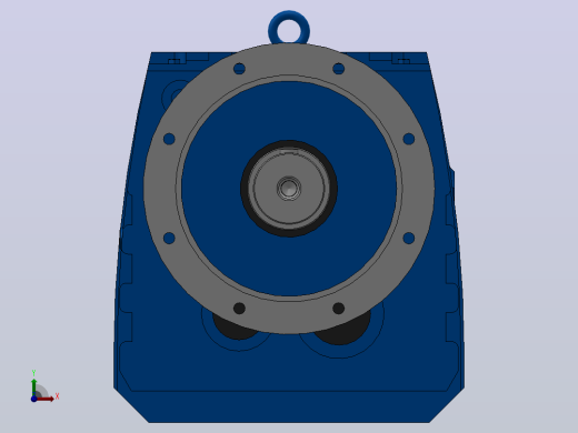 RF147法兰轴伸式安装斜齿轮减速机RF147-Y15-4P-160L-M1-0°-Φ450前视缩略图