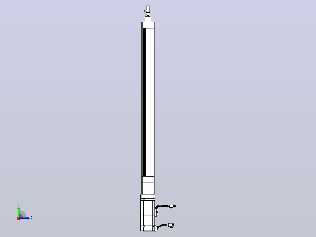 轻载电动缸TPA-ESR40-1210C-L500-M-W-P40-C3左视图