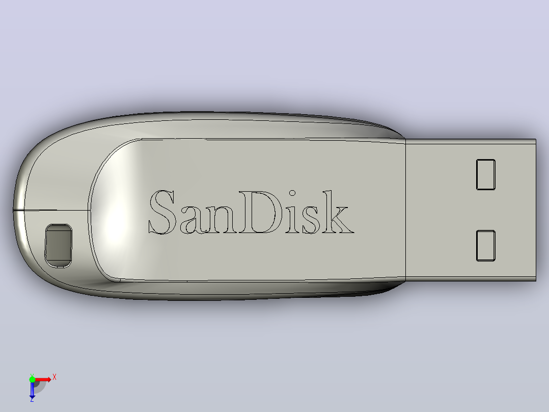 4GB USB 闪存盘俯视图