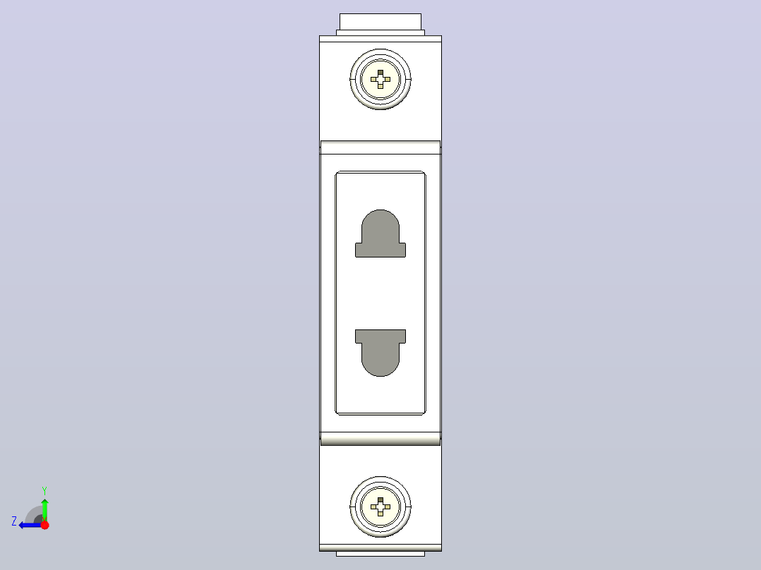 AC30 导轨插座[AC30210]德力西右视图