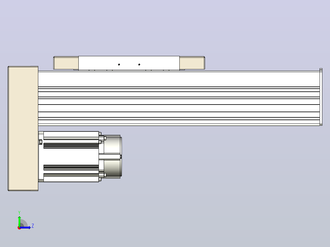 滚珠丝杠直线轴带导轨全封闭TPA-HCR-220D-3210C-L200-MP-C-P1K-N3左视图