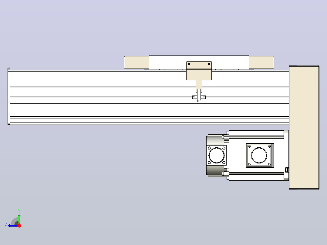 滚珠丝杠直线轴带导轨全封闭TPA-HCR-220D-3210C-L200-MP-C-P1K-N3右视图