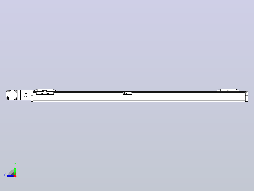 皮带直线轴双滑块型TPA-GCBS-80-P60-L475-QL-M20-N3右视图