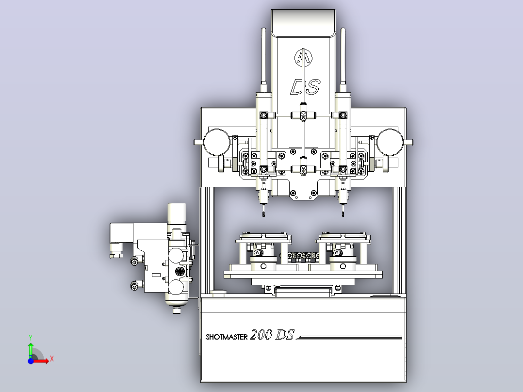 数控微型折边机3D图纸前视图