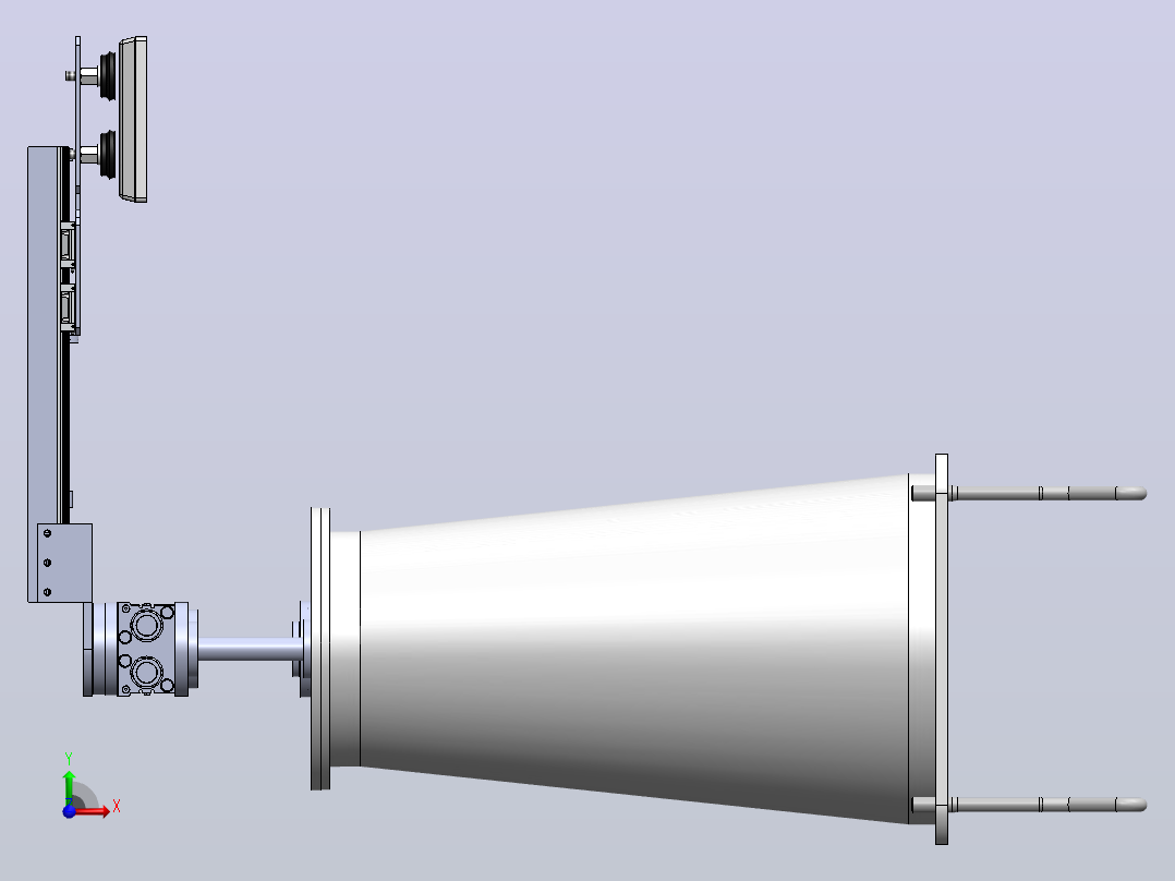 餐盘下料机械手前视图