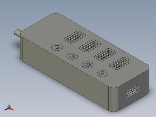 atolla USB 3.0 集线器 4口 12正等轴测缩略图