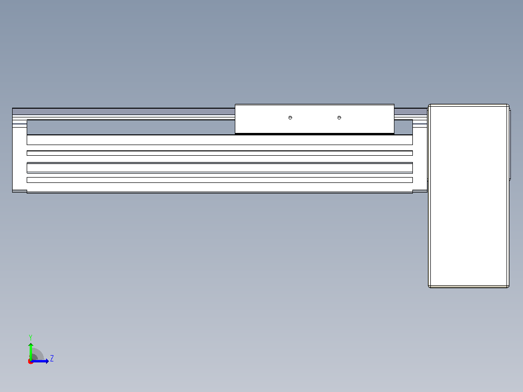 皮带直线轴半封闭可选导轨TPA-HNB-120D-110-L100-LP-C-P40-N3左视图