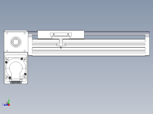 皮带直线轴半封闭可选导轨TPA-HNB-120D-110-L100-LP-C-P40-N3右视缩略图