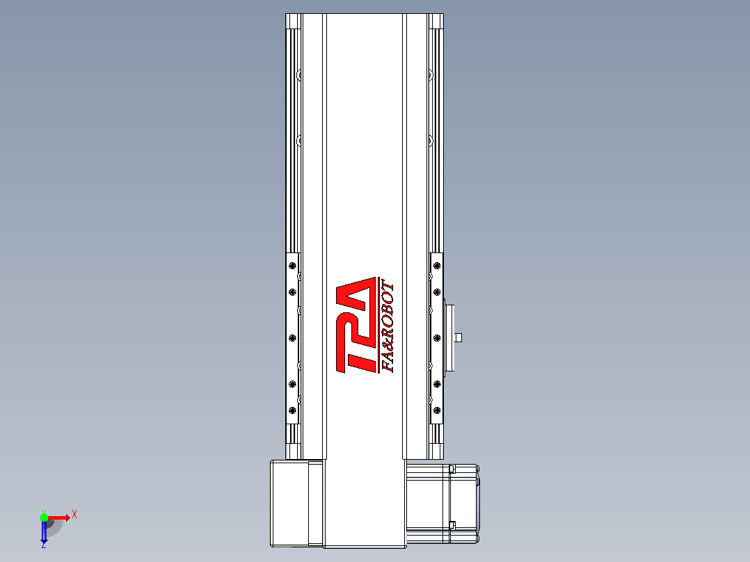 皮带直线轴半封闭可选导轨TPA-HNB-120D-110-L100-LP-C-P40-N3俯视图