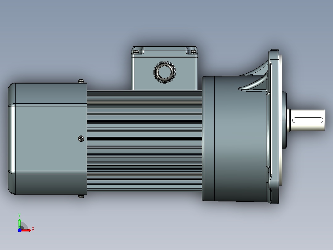 变频减速电机f750v01-L前视图