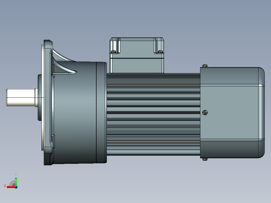 变频减速电机f750v01-L后视图