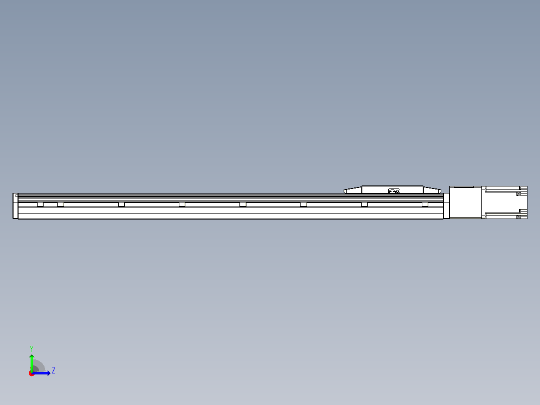 滚珠丝杠直线轴内置导轨TPA-GCR-150-2010C-L800-M-M75-N3左视图