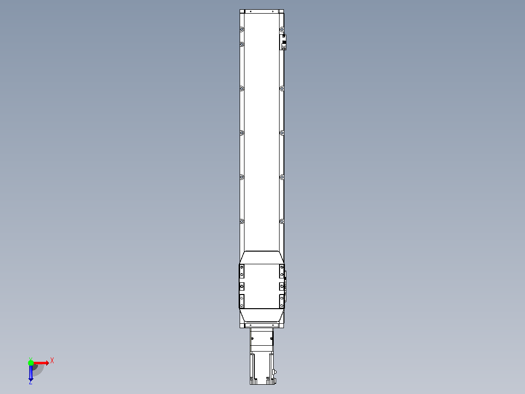 滚珠丝杠直线轴内置导轨TPA-GCR-150-2010C-L800-M-M75-N3俯视图