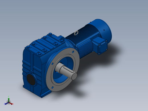 SF87法兰轴伸式安装斜齿-蜗轮蜗杆减速机SF87-YV0.55-8P-198-M1-0°-A