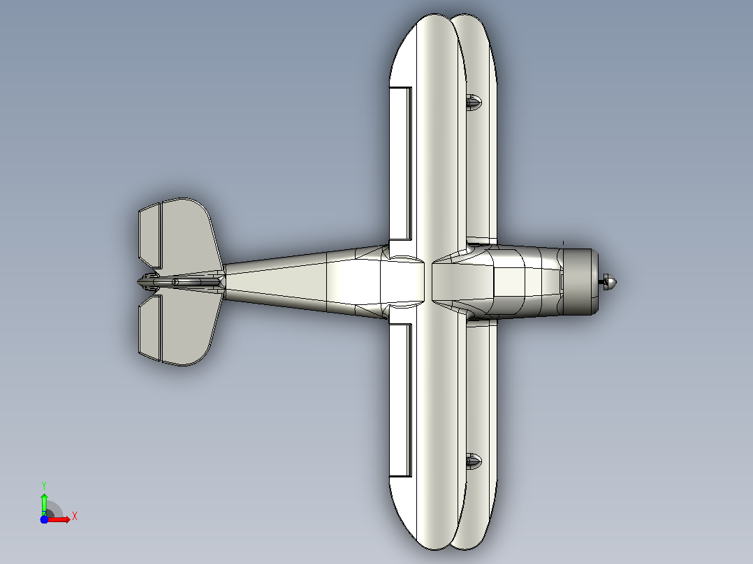 beech-g17s-staggerwing-aircraft IGS飞机前视图