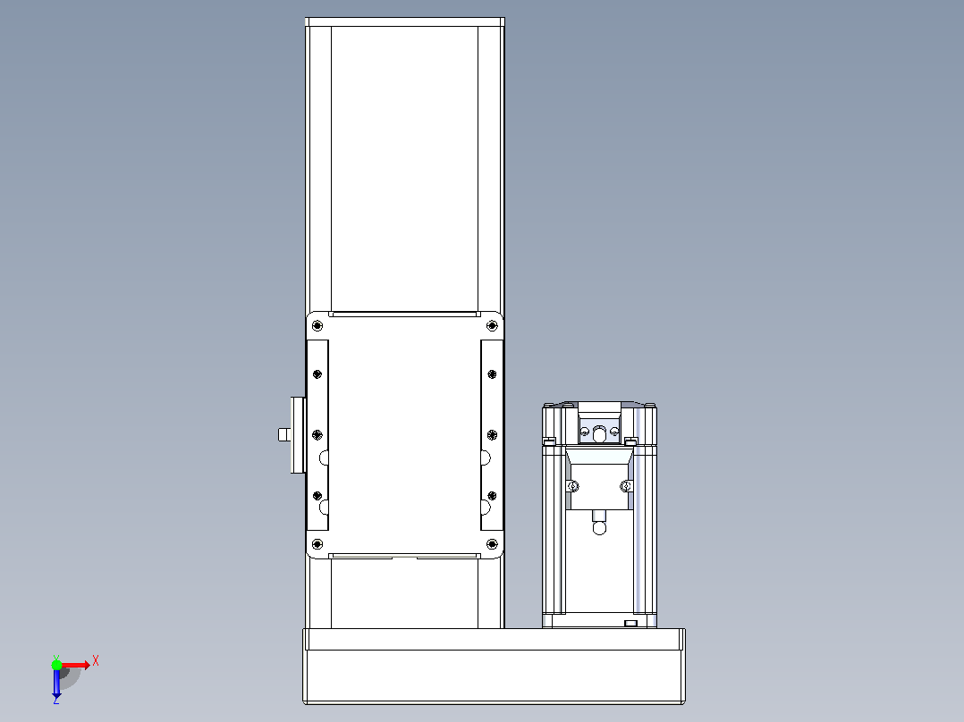滚珠丝杠直线轴带导轨全封闭TPA-HCR-105D-1610C-L100-MR-C-P40-N3俯视图