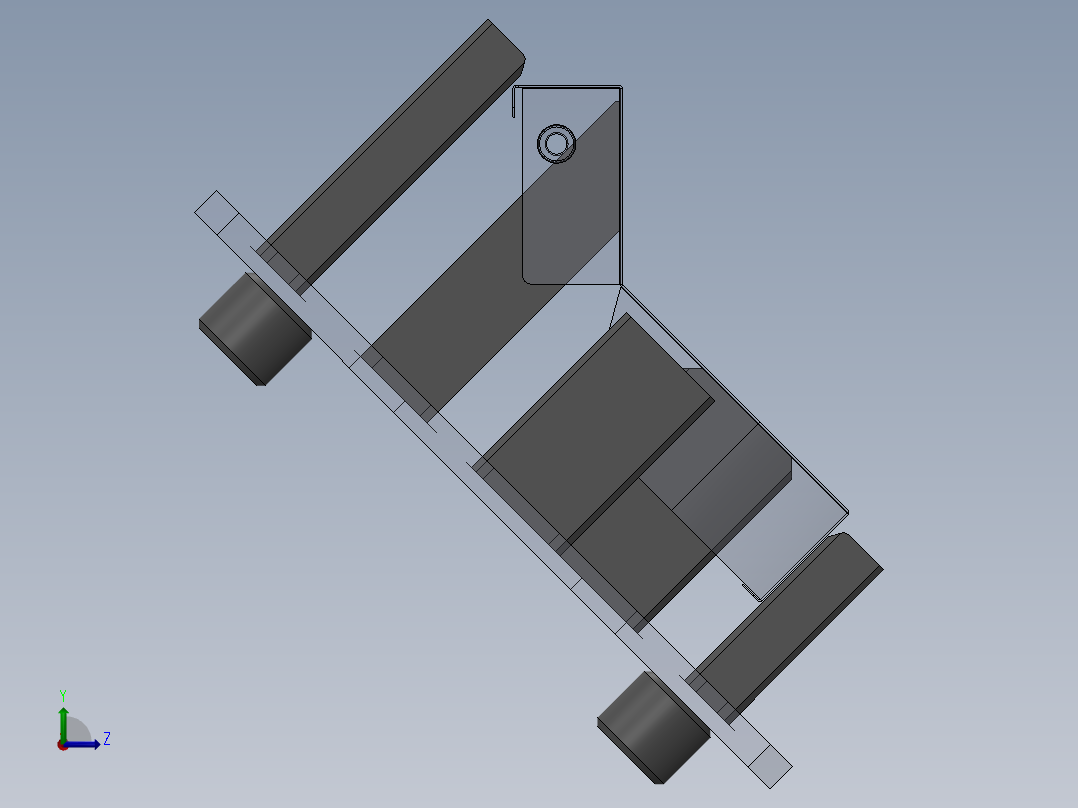 丝印夹具左视图