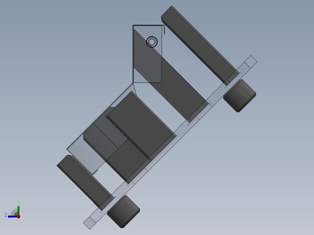 丝印夹具右视图