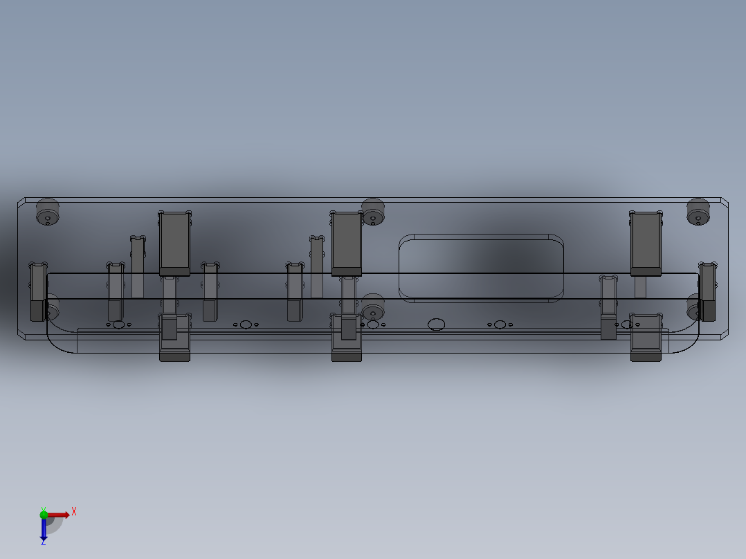 丝印夹具俯视图