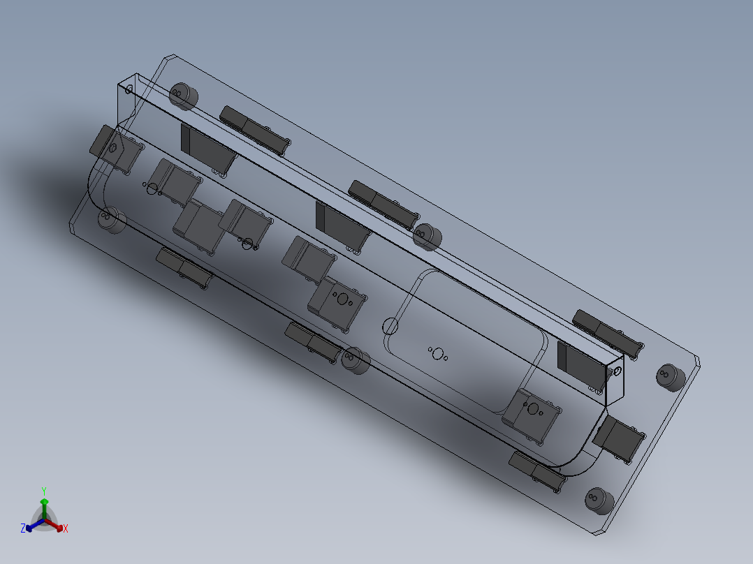 丝印夹具正等轴测图