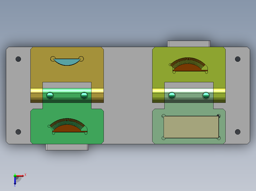 手动贴双面胶工装sw18可编辑俯视图