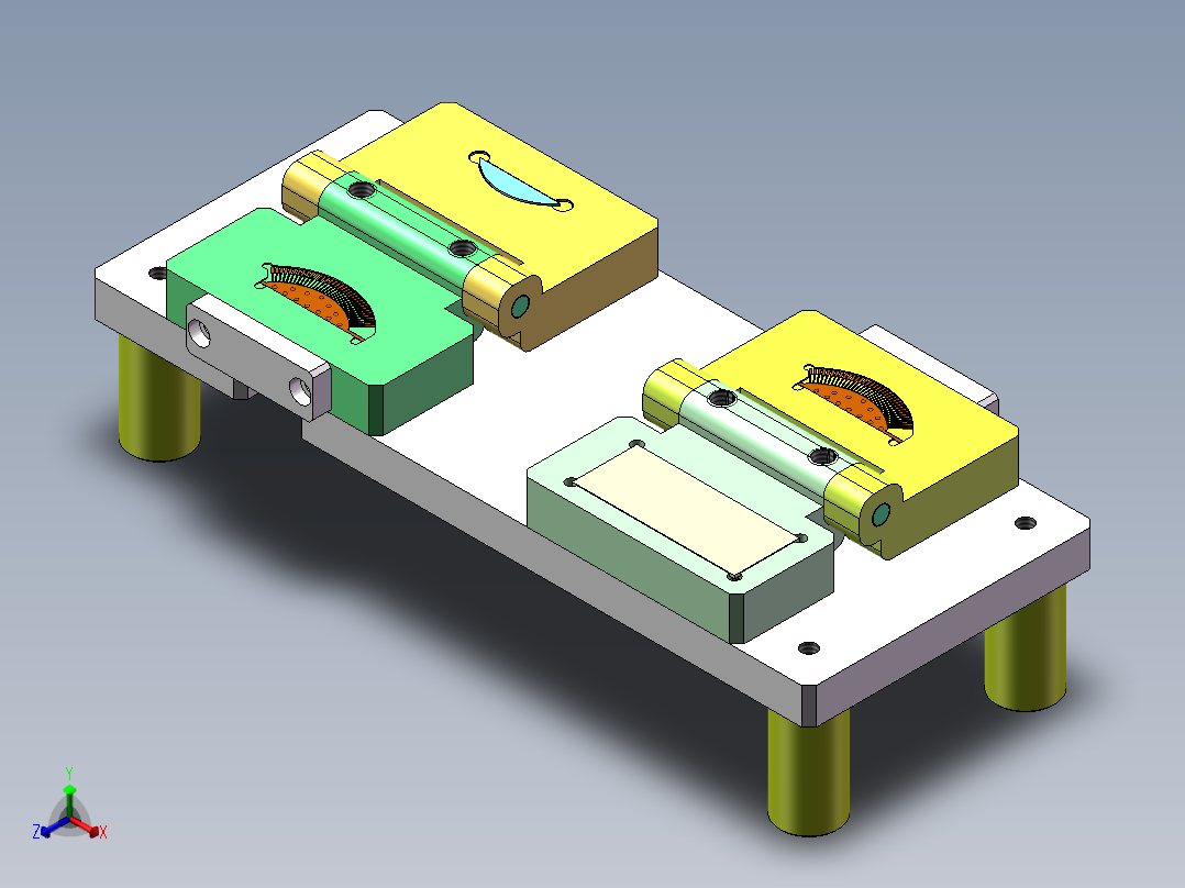 手动贴双面胶工装sw18可编辑正等轴测图