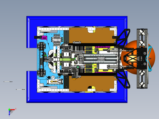 FRC 2019 1188号机器人车3D数模图纸 STP格式俯视缩略图