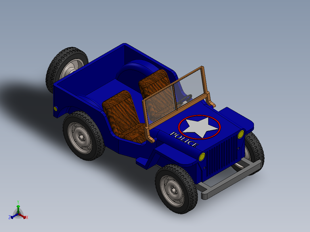 吉普车SW2014正等轴测图