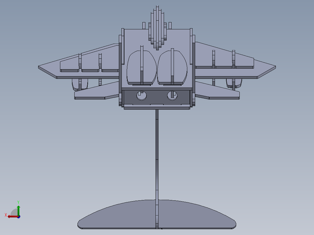 SOLIDWORKS F15桌面摆饰后视图